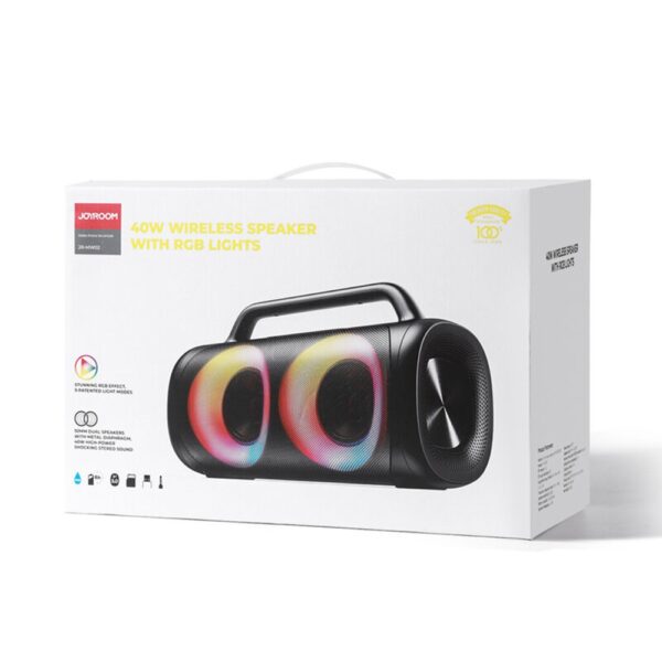 JoyRoom - Coluna (JR-MW02) - Bluetooth 5.0 RGB, 2500mAh, 40W - Preto - Image 4