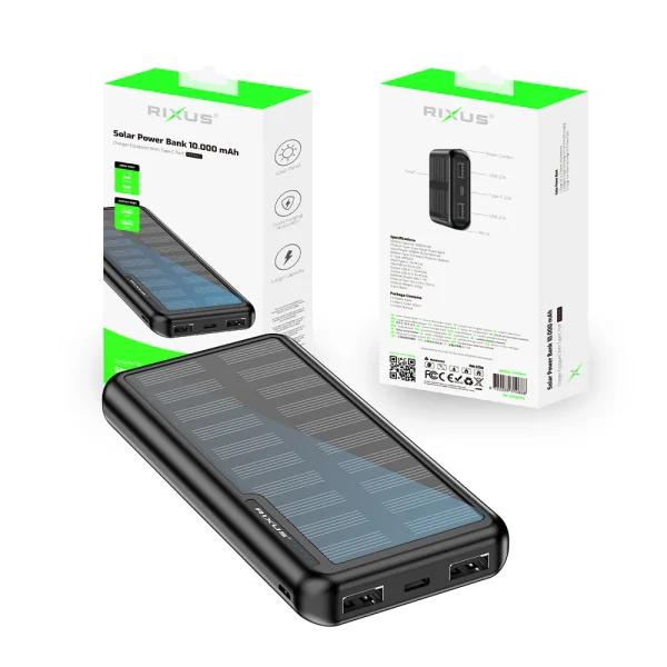 Rixus PowerBank Solar 10000 mAh RXPB45 - Image 2