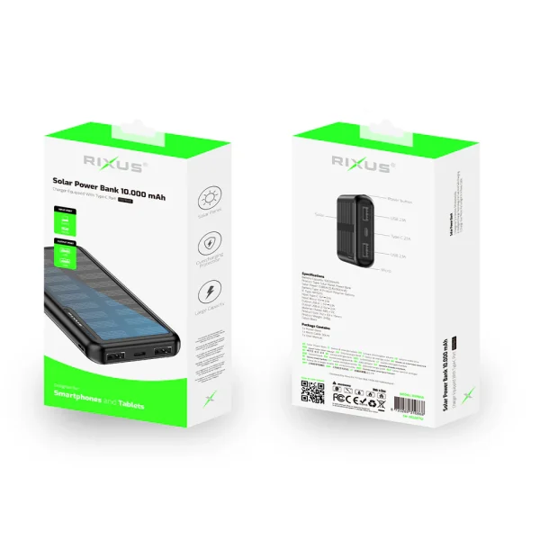 Rixus PowerBank Solar 10000 mAh RXPB45 - Image 5