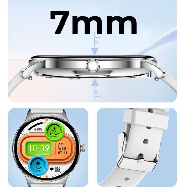Smartwatch COOL Ultrathin + 2 Braceletes (AMOLED, Chamadas, Desporto, Saúde) Rosa - Image 9