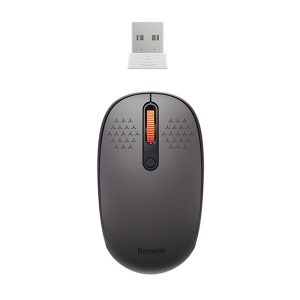 Baseus Rato sem fio Tri-Mode F01B Bluetooth 5.0, 2.4G, 1600 DPI - Cinza Fosco